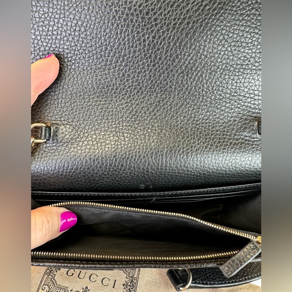 Gucci SoHo Wallet on Chain Marmont crossbody leather, Italy, Box, dustbag, COA - Picture 15 of 16